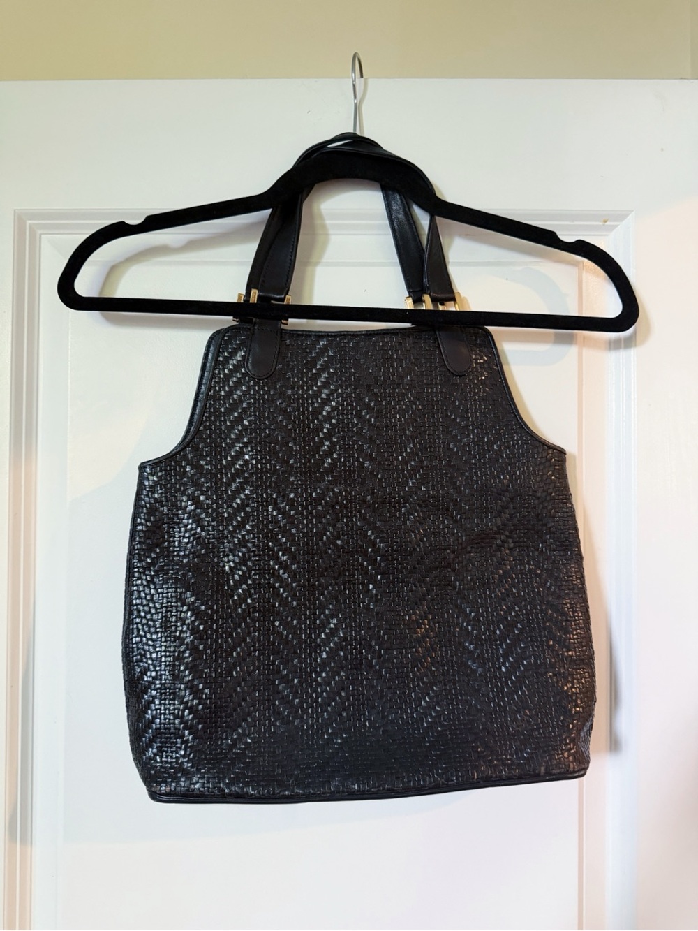 80s/90s Vintage Woven Leather Handbag